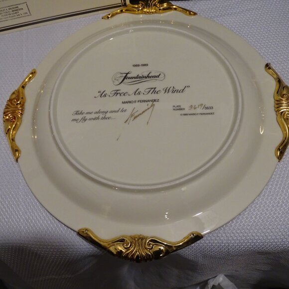 Fountainhead Collector Plate As Free As The Wind Eagle Mario Fernandez #/3633 - Picture 9 of 10